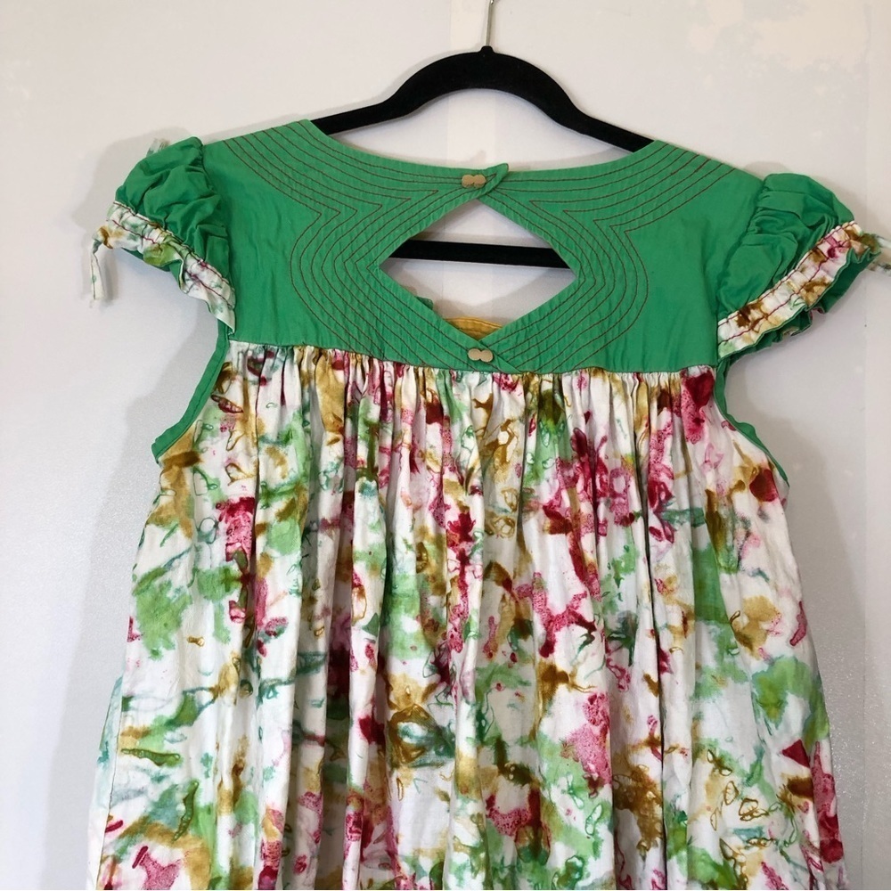 Vintage 60s-70s Multi Tie Dye Muu Muu/Lounge/Beach/Sun Dress - Picture 9 of 11
